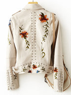 Jaqueta Couro Floral Lesi