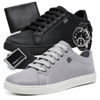 Kit 2 Tênis Masculino Sapatênis Polo Fran Básico Casual Com Carteira Cinto e Relógio London
